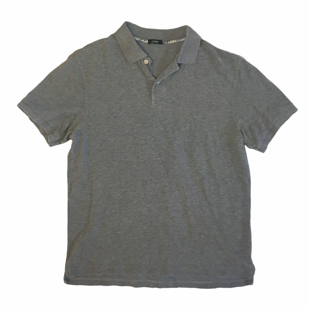 J. Crew Men's Grey Polo Medium